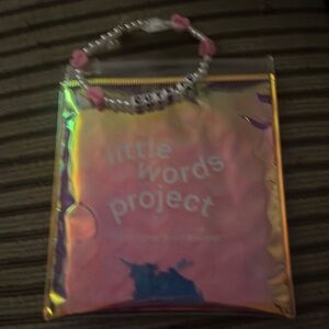 NWT- Little Words Project pearl bracelet with case- Cute AF